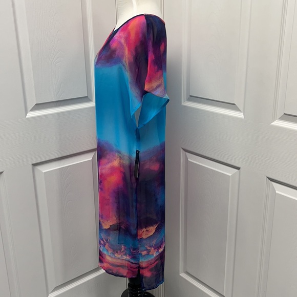 Bisou Bisou Sheer Tie Dye Beach Swimsuit Coverup NWT - Picture 3 of 6